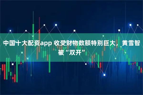 中国十大配资app 收受财物数额特别巨大，黄雪智被“双开”